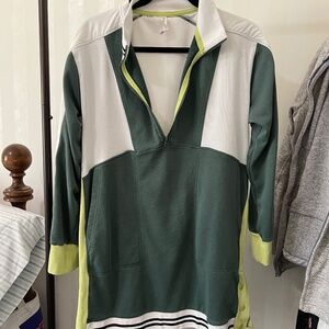 Anthropologie green color block dress